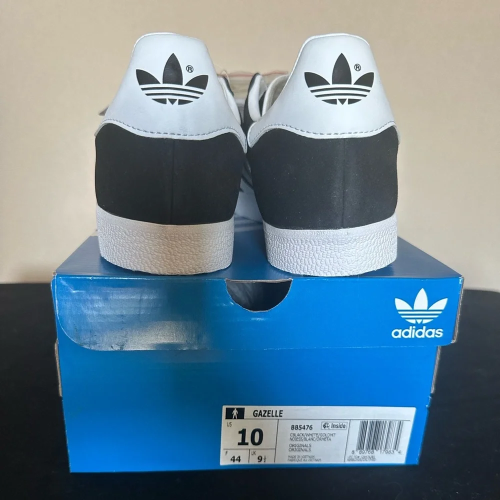 NIB Adidas Classic Black Gazelle Sneakers Men’s Size 10